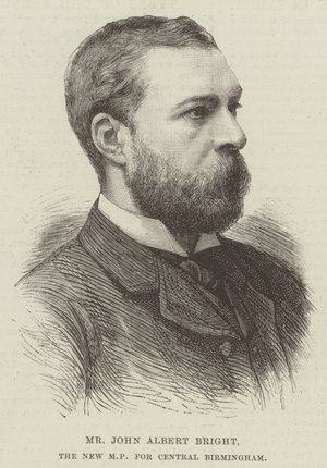Mr John Albert Bright, the New MP for Central Birmingham (engraving)