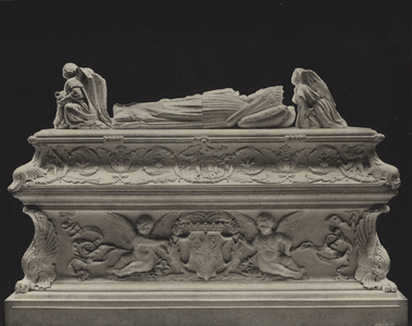 Tomb of the Children of Charles VIII (b/w photo)