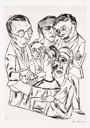 The Artist in Society, 1922 (drypoint)