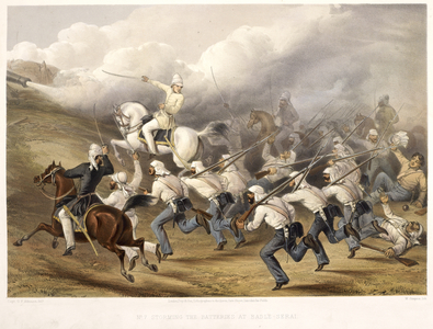 Storming the batteries at Badle - Serai