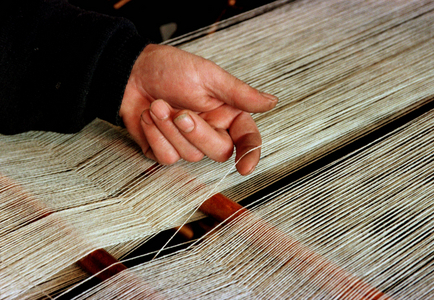 Germany, Euskirchen 05.09.2000 Photo: Loom in the Mueller cloth factory ..., 2000 (photo)