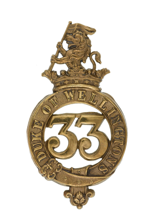 Other ranks glengarry badge, 33rd (The Duke of Wellingtons) Regiment, c.1874 (glengarry badge)
