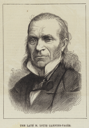 The late M Louis Garnier-Pages (engraving)