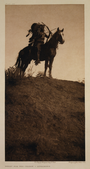 Ready for the Charge - Apsaroke, 1908 (photogravure)