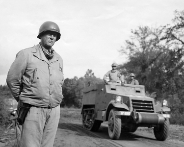 George S. Patton General U.S. Army (1885-1945) Commanding Gerneral of 2nd Armored Division during Carolina Manuevers exercise November 6, 1941
