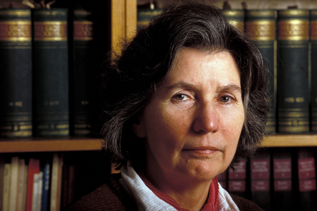 Vera Friedländer in her office in Berlin, Germany shooting people, 1991 (photo)