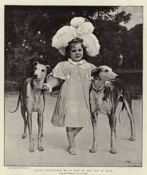 Alice Antoinette de la Mar at the Age of Five (litho)
