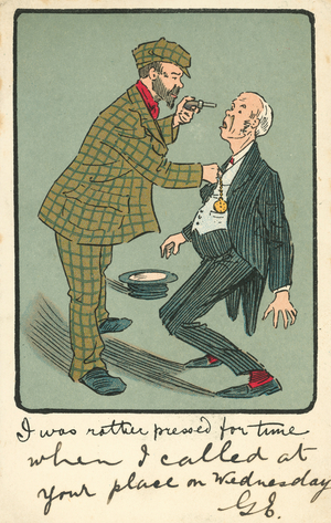 Mugged (colour litho)