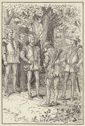 "We find thee bedraggled and downcast" (litho)
