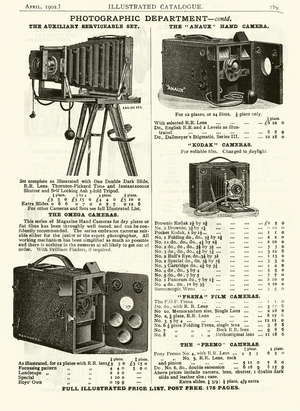 Page from the Army & Navy Catalogue, April 1902 (litho)