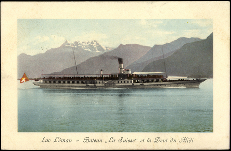Lake Leman, Boats La Suisse, Dent du Midi, Dampfer