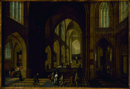 Church interior, between 1600 and 1661 (oil on wood)