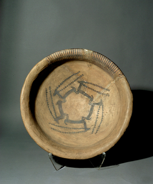 Flat plate with round of ibex …