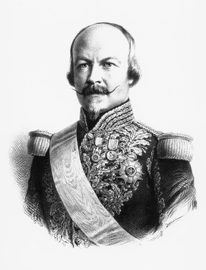 General Francois Canrobert (1809-1895) French officer who led the army during the battle of Balaclava during the Crimean war (1855), engraving