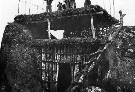 Communication in German East Africa in World War I  (b/w photo)