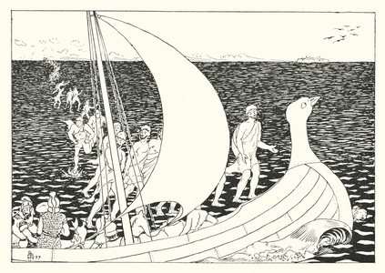 Lucian's A True History: The Cork-Footed Men (engraving)