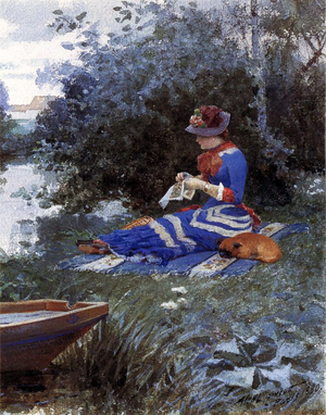 A Quiet Afternoon, 1880 (w/c on paper)