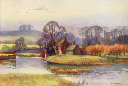 River Thames: View from Day's Lock (colour litho)