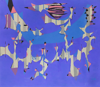 The twin of the milky way (mattresses and dreams), 1975 (acrylic on canvas)