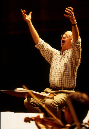 William Christie - portrait of the American conductor, 1998.