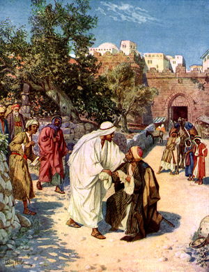 Jesus cleanses a leper - Bible
