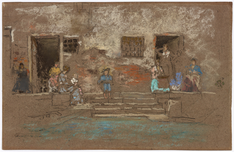 The Steps, 1880 (chalk and pastel on brown paper)