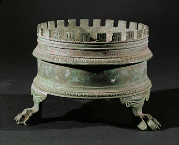 Brazier shaped like an altar. Bronze, from Pompeii (bronze)