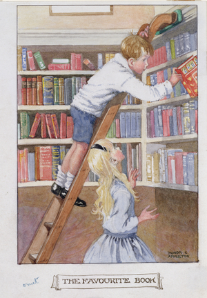 The Favourite Book (w/c on paper)