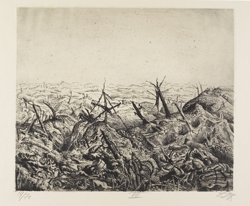 Bei Langemarck (Februar 1918) (Near Langemarck [February 1918]), plate 7 from Der Krieg (The War), 1924
