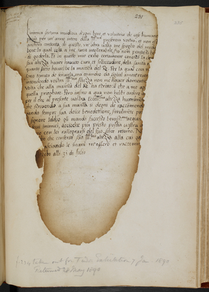 Autograph letter from Princess Elizabeth to Katherine Parr, in which she refers to her residence in Ashridge as 'this my exile', 31 July 1544. [Prince Edward spent January 1544 at Ashridge with Elizabeth]