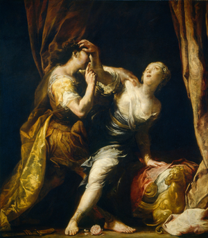 Tarquin and Lucretia, c.1695-1700 (oil on canvas)
