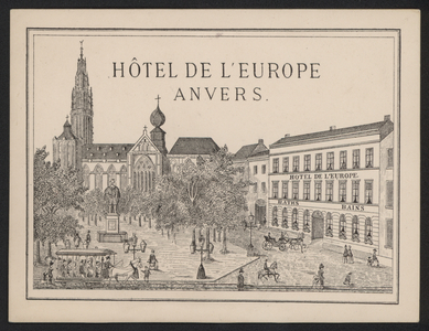 Hotel De L'Europe, Anvers (engraving)