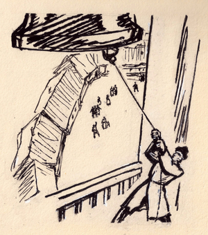 Illustration from "Elnet" by Sergey Chavain, 1972 (gouache on paper)