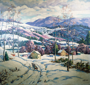Purple Majesty by Carol Sirak, oil on canvas, (1906-1976), USA, Philadelphia, Pennsylvania, David David Gallery