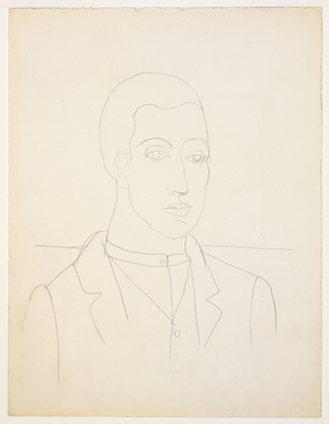 Portrait de Massine, 1917 (pencil on paper)