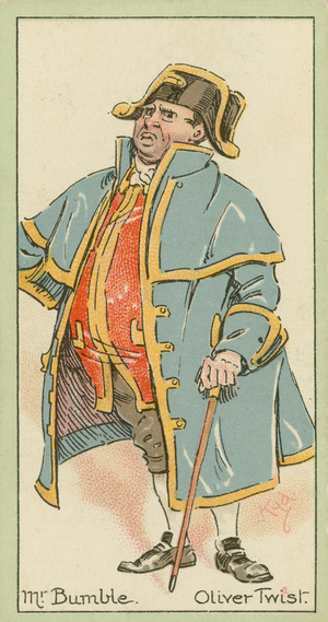 Mr Bumble, Oliver Twist (colour litho)
