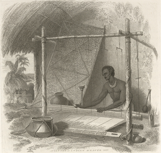 A Tantee or Indian Weaver, 1827 (etching)
