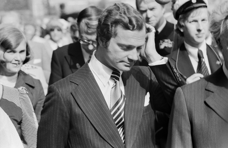 King Carl XVI Gustaf of Sweden during his wedding in Stockholm on 19 June 1976