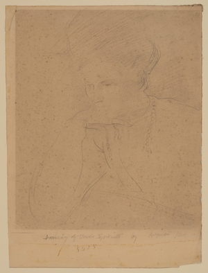 Portrait of Mrs Ursula Tyrwhitt (graphite on prepared buff paper)
