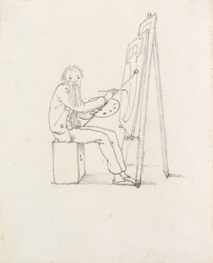 Self-Caricature, 1874 (pencil on paper)