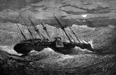 The 'Great Eastern' used during the creation of the Atlantic Telegraph, 1850