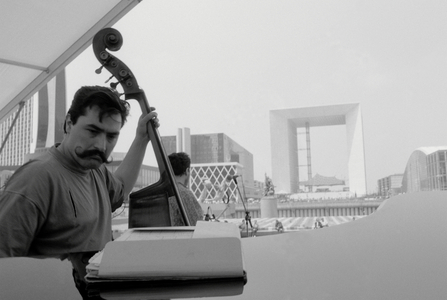 Jazz A La Defense 1, 1992 (b/w photo)