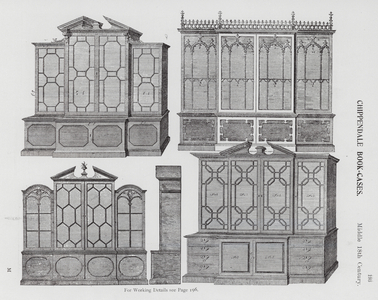 Chippendale Book-Cases, Middle 18th Century (litho)