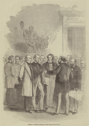 Meeting of French Deputies in the Salle de Pas Perdus (engraving)