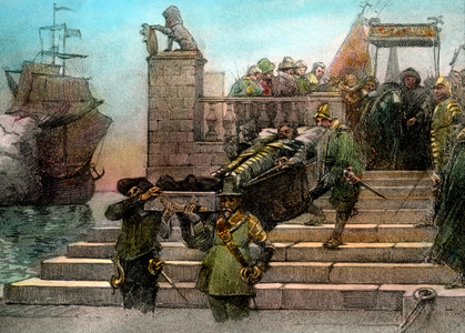 Removal of the body of Swedish king Gustav Adolf