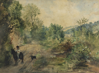 Near Egg, Buckland, Devon (oil on paper)