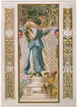 Sketch for the Fêtes staircase at the Hôtel de Ville de Paris: Les Fleurs ( La Guirlande), ca. 1888 -1898 (oil)