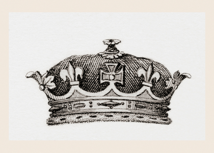 Crown worn by the cousins of the monarch, from "The National Encyclopaedia: A Dictionary of Universal Knowledge", published c. 1890 (engraving)