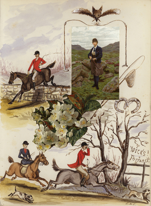 Page from late Victorian scrapbook (multimedia)