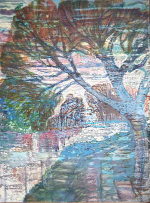 The Greeting Tree, 2022 (pigments, oil, canvas)